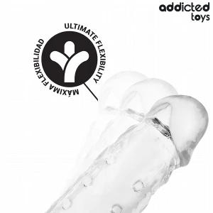 ADDICTED TOYS - GUAINA PER PENE TRASPARENTE TAGLIA M 27 CM